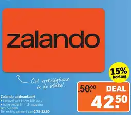 Albert Heijn Zalando cadeaukaart aanbieding
