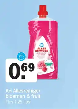 Albert Heijn AH Allesreiniger bloemen & fruit aanbieding