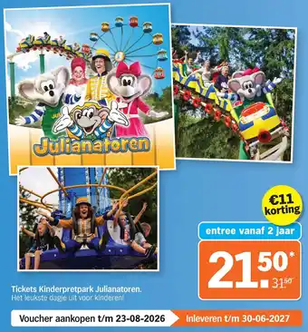 Tickets Kinderpretpark Julianatoren.