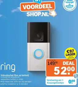 Albert Heijn Ring Videodeurbel Plus op batterij aanbieding