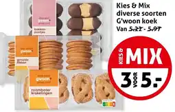 Hoogvliet Kies & Mix diverse soorten G'woon koek aanbieding