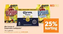 Albert Heijn Alle Corona of Desperados multipacks aanbieding