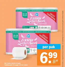 Albert Heijn AH Extra zacht & sterk toiletpapier 4-laags 12-18 rollen aanbieding