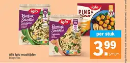 Albert Heijn Alle Iglo maaltijden aanbieding