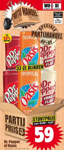 Dirk Dr Pepper of Oasis aanbieding