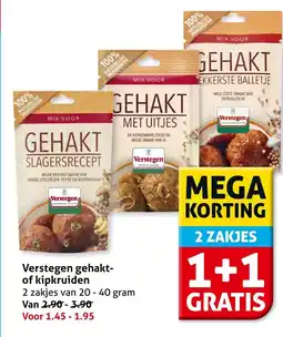 Hoogvliet Verstegen gehakt of kipkruiden aanbieding
