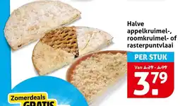 Hoogvliet Halve appelkruimel-, roomkruimel of rasterpuntvlaai aanbieding