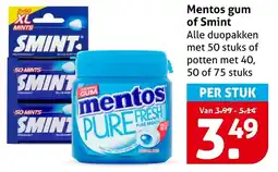 Hoogvliet Mentos gum of Smint aanbieding
