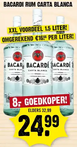 Dirk Bacardi rum carta blanca aanbieding