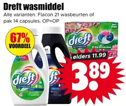 Dirk Dreft wasmiddel aanbieding