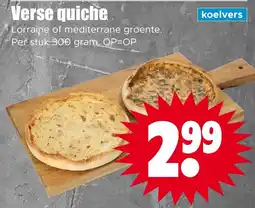 Dirk koelvers verse quiche aanbieding
