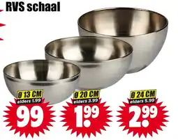 Dirk Rvs schaal aanbieding