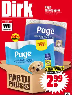 Dirk Dirk Page toiletpapier aanbieding