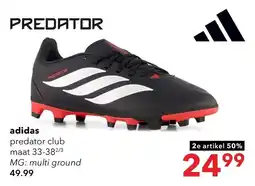 Scapino adidas predator club aanbieding
