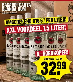 Super Dirck 3 Bacardi carta blanca rum aanbieding