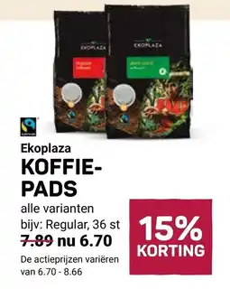 Ekoplaza Ekoplaza koffie-pads aanbieding