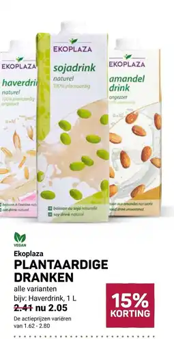 Ekoplaza Ekoplaza plantaardige dranken aanbieding