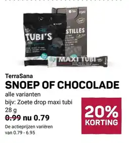 Ekoplaza TerraSana snoep of chocolade aanbieding