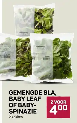 Ekoplaza gemengde sla, baby leaf of baby-spinazie aanbieding
