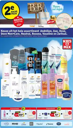 Kruidvat Keuze uit het hele assortiment Andrélon, Axe, Dove, Dove Men+Care, Neutral, Rexona, Vaseline en Zwitsal. aanbieding