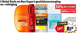 Kruidvat L'Oréal Paris en Men Expert gezichtsverzorging en reiniging aanbieding