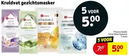 Kruidvat Kruidvat gezichtsmasker aanbieding