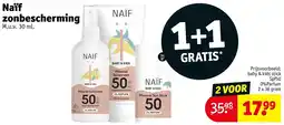 Kruidvat Naïf zonbescherming aanbieding