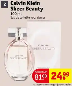 Kruidvat Calvin Klein Sheer Beauty aanbieding