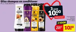 Kruidvat Gliss shampoo en conditioner aanbieding