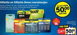 Kruidvat Gillette en Gillette Venus navulmesjes aanbieding