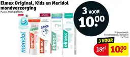 Kruidvat Elmex Original, Kids en Meridol mondverzorging aanbieding