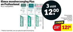 Kruidvat Elmex mondverzorging Plus en Professional aanbieding