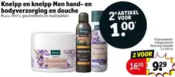 Kruidvat Kneipp en kneipp Men hand en bodyverzorging en douche aanbieding