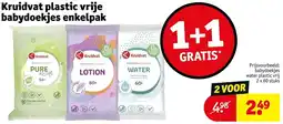 Kruidvat Kruidvat plastic vrije babydoekjes enkelpak aanbieding