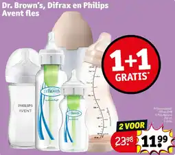 Kruidvat Dr. Brown's, Difrax en Philips Avent fles aanbieding