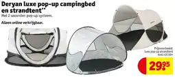 Kruidvat Deryan luxe pop-up campingbed en strandtent aanbieding