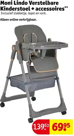 Kruidvat Moni Lindo Verstelbare Kinderstoel + accessoires aanbieding