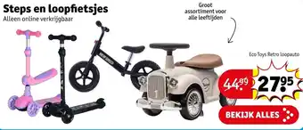 Kruidvat Steps en loopfietsjes aanbieding