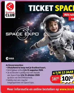 Kruidvat Ticket space expo aanbieding