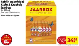 Kruidvat Robijn wasmiddel Klein & Krachtig jaarbox aanbieding