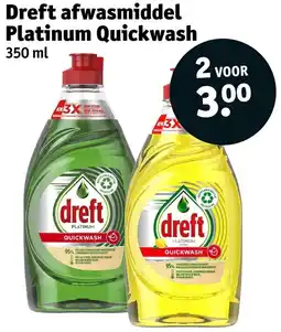 Kruidvat Dreft afwasmiddel Platinum Quickwash aanbieding