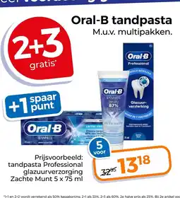 Trekpleister Oral-B tandpasta aanbieding