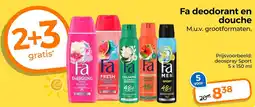 Trekpleister Fa deodorant en douche aanbieding
