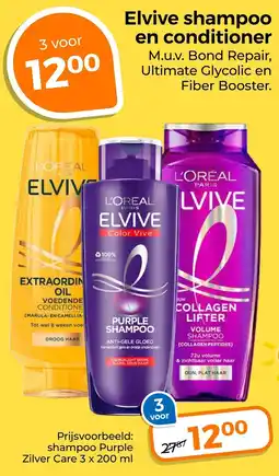 Trekpleister Elvive shampoo en conditioner aanbieding