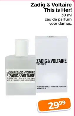 Trekpleister Zadig & Voltaire This is Her! aanbieding