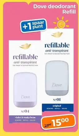 Trekpleister Dove deodorant refill aanbieding
