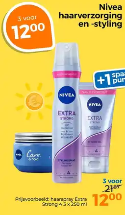 Trekpleister Nivea haarverzorging en styling aanbieding
