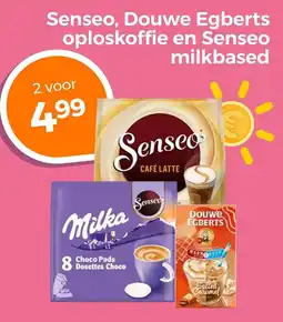Trekpleister Senseo, Douwe Egberts oploskoffie en Senseo milkbased aanbieding
