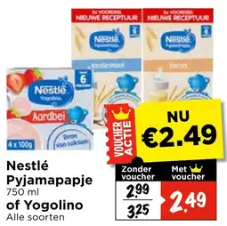 Vomar Voordeelmarkt Alle Nestlé Pyjamapapje of Yogolino aanbieding