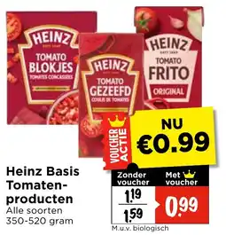 Vomar Voordeelmarkt Heinz Basis Tomaten-producten aanbieding